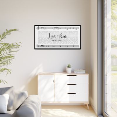 Theme Song Lyrics Personalized Canvas Wrap