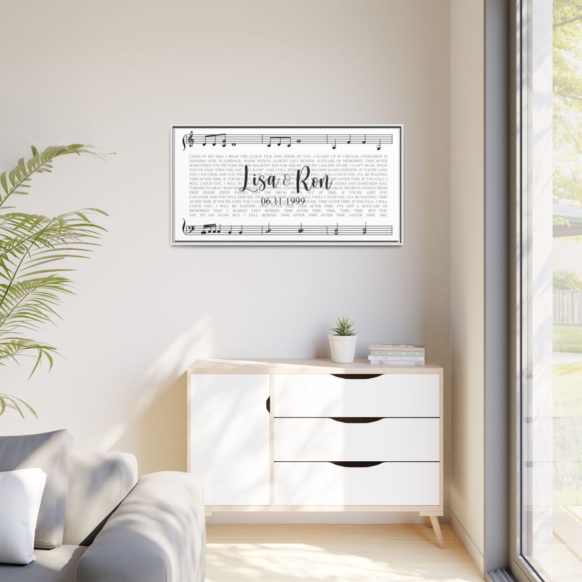Theme Song Lyrics Personalized Canvas Wrap
