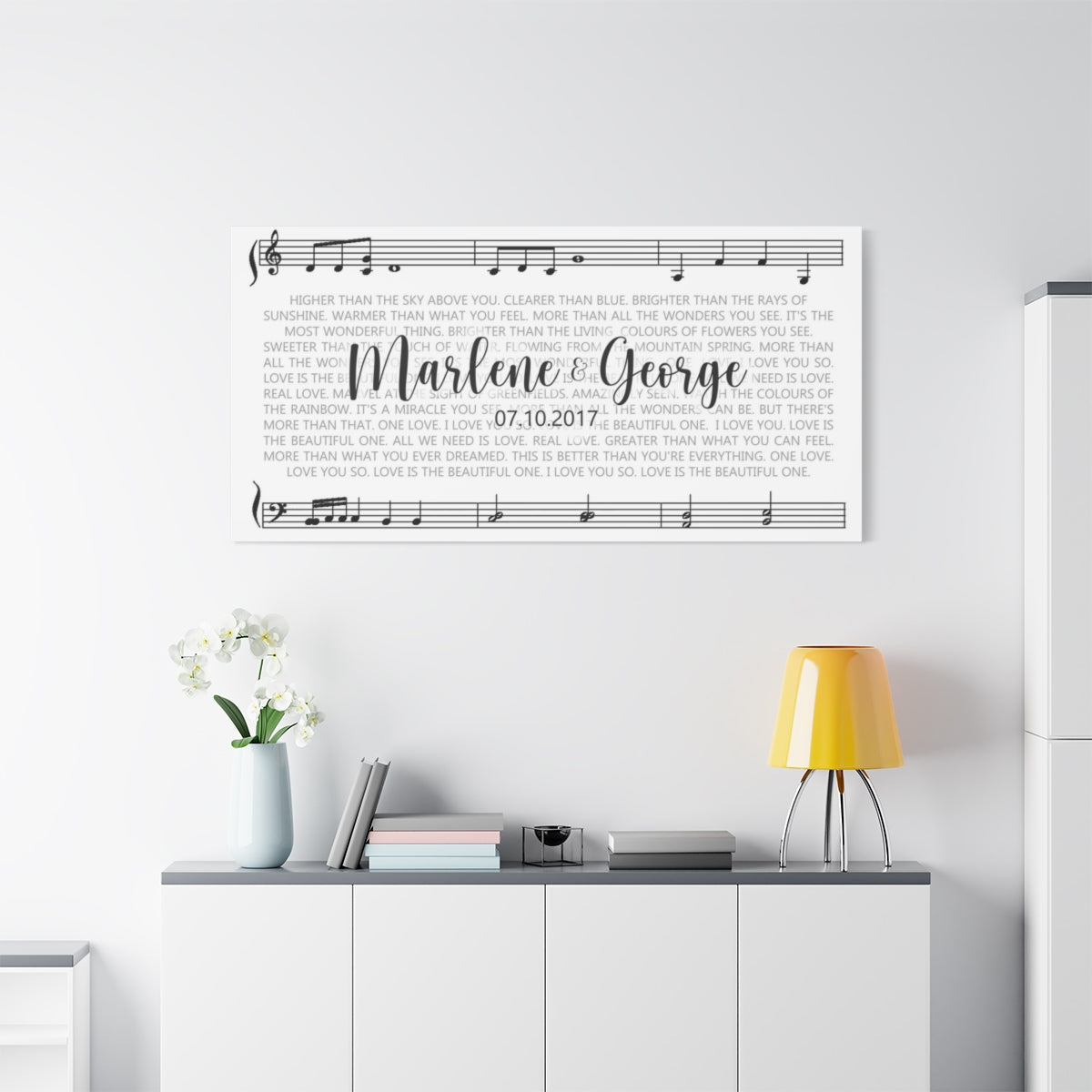 Theme Song Lyrics Personalized Canvas Wrap