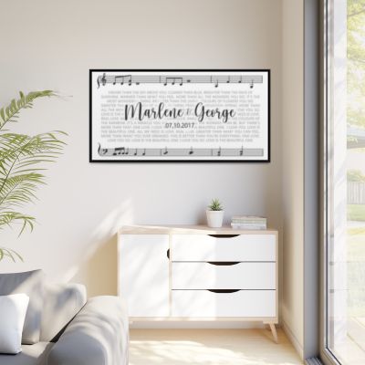 Theme Song Lyrics Personalized Canvas Wrap