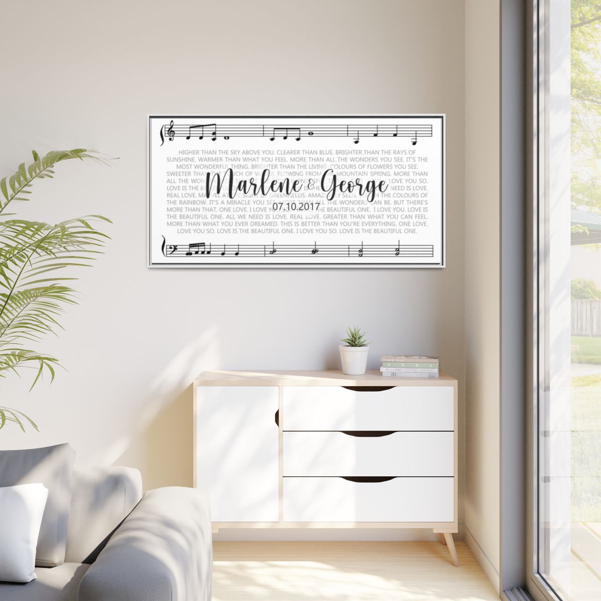 Theme Song Lyrics Personalized Canvas Wrap