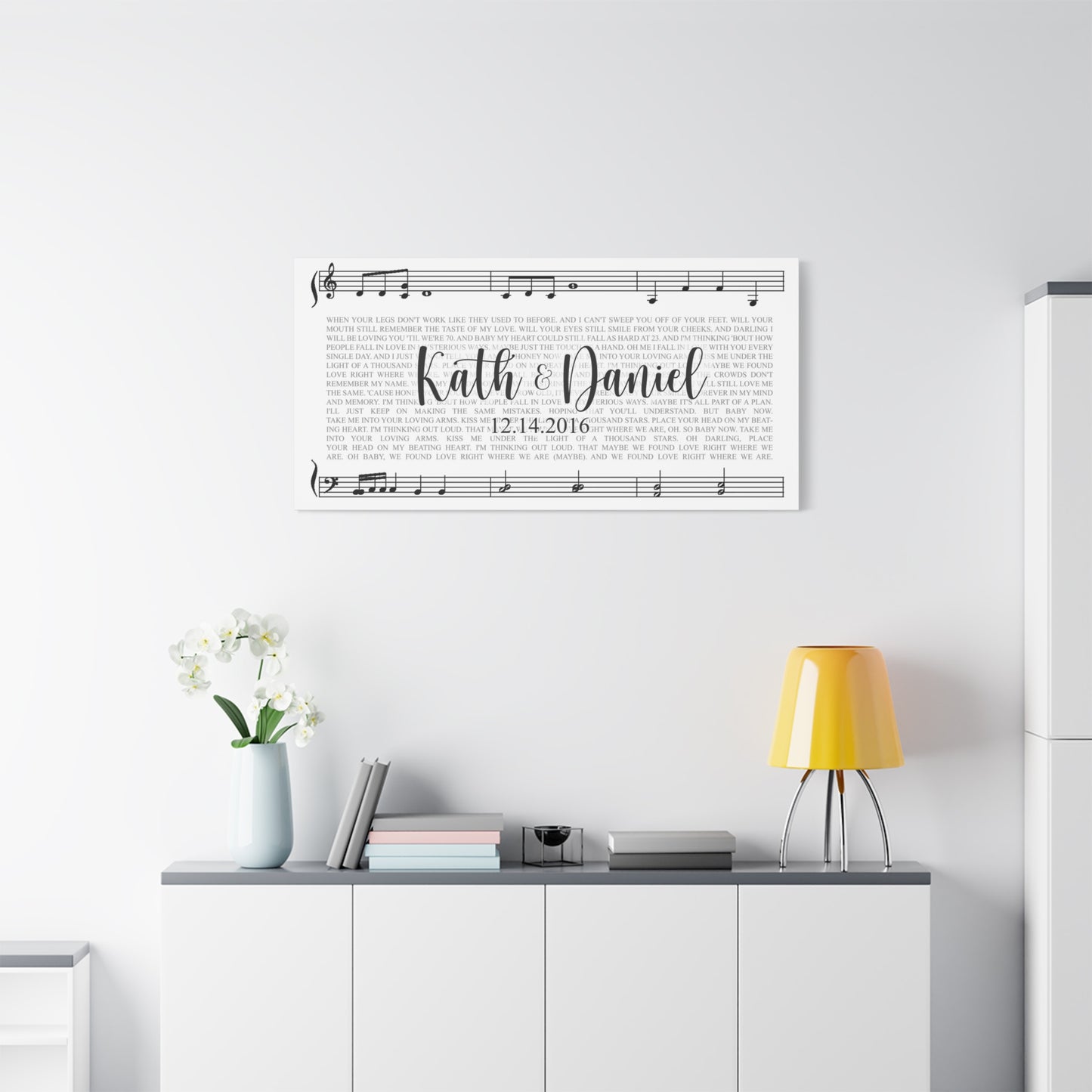 Theme Song Lyrics Personalized Canvas Wrap