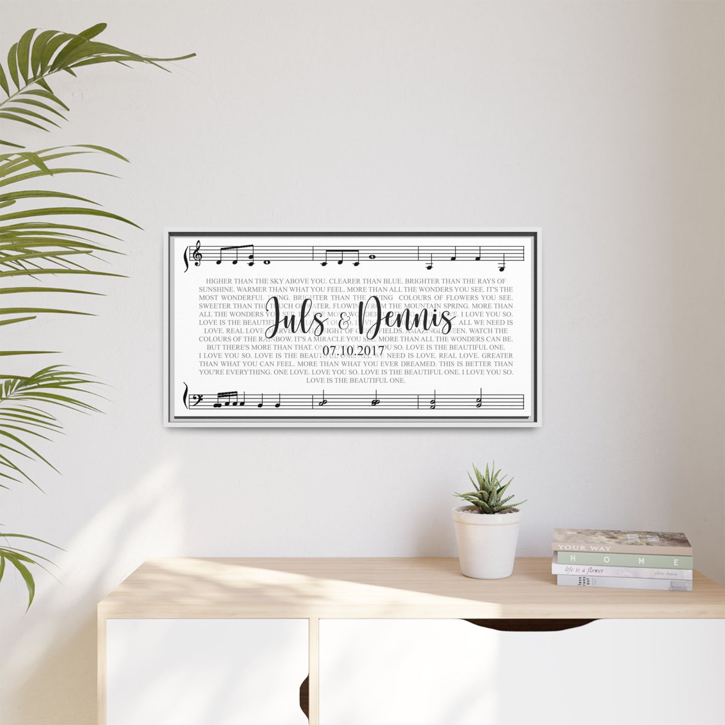 Theme Song Lyrics Personalized Canvas Wrap