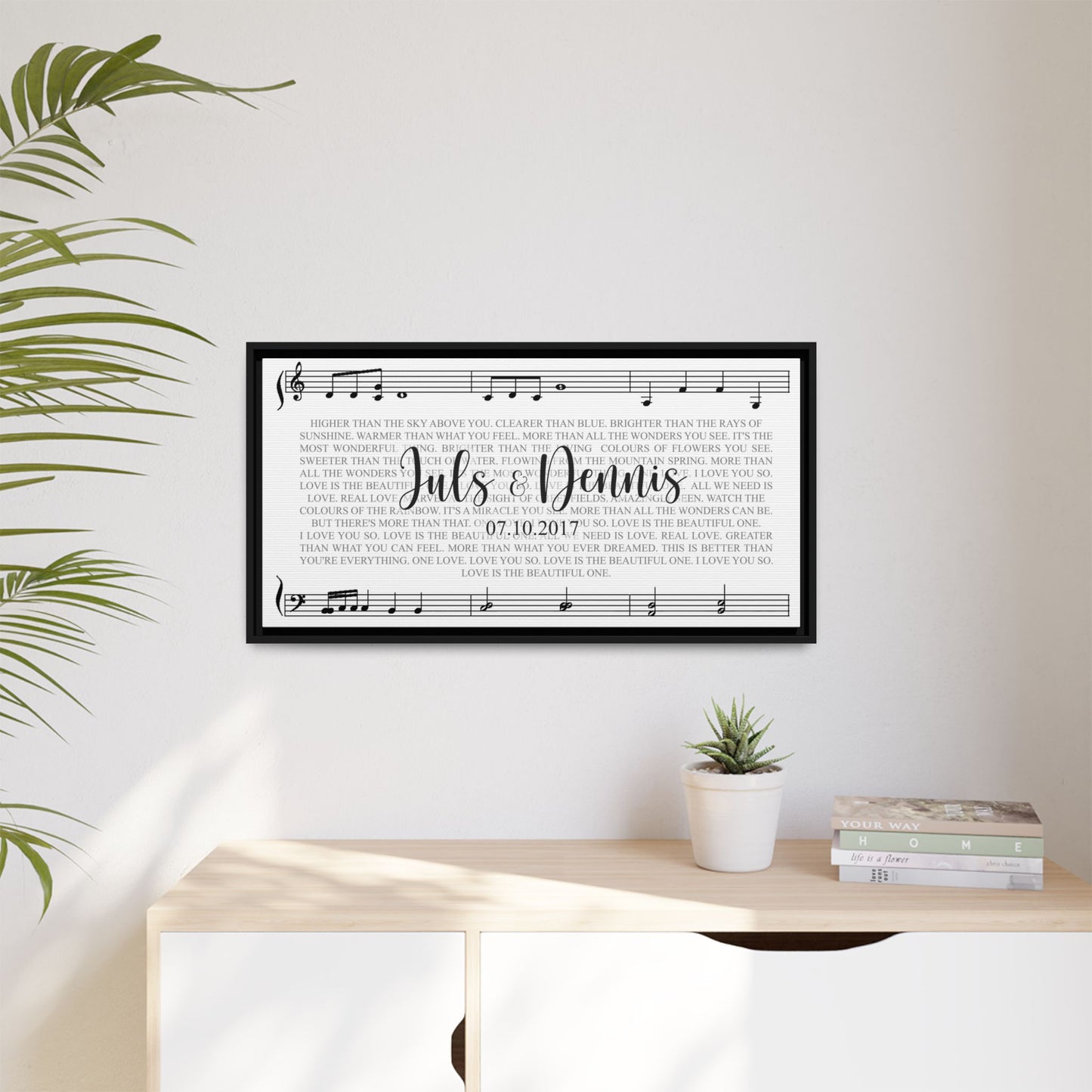 Theme Song Lyrics Personalized Canvas Wrap