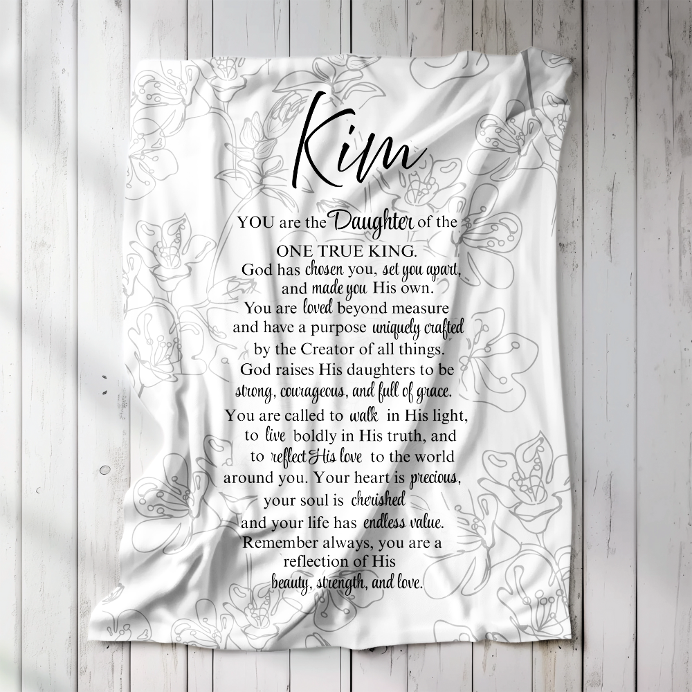 Daughter of the King Blanket – Personalized