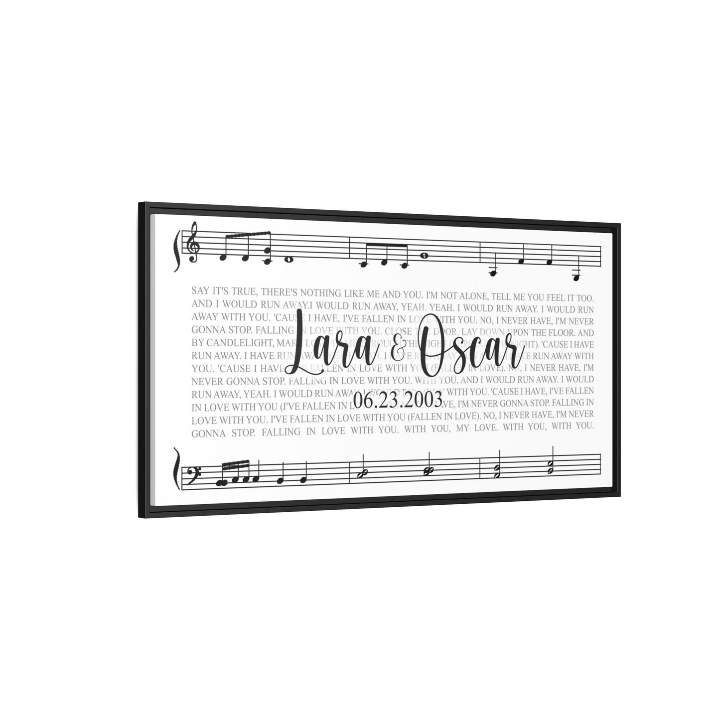 Theme Song Lyrics Personalized Canvas Wrap