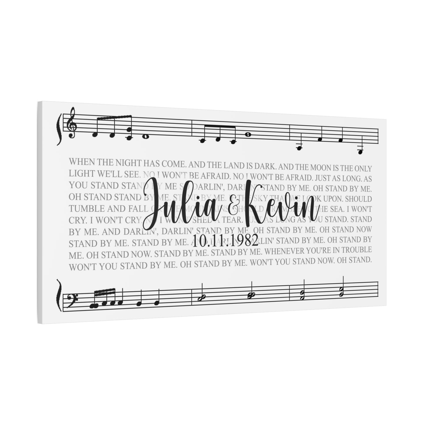 Theme Song Lyrics Personalized Canvas Wrap