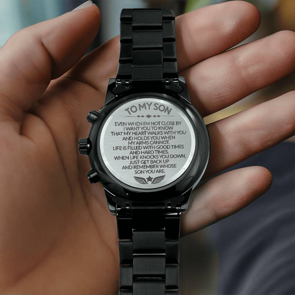To My Son Premium Love Letter Chronograph Watch Gift - Vexa Style