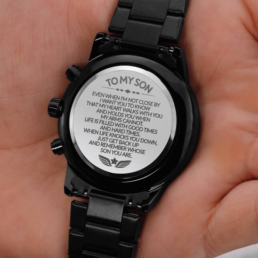 To My Son Premium Love Letter Chronograph Watch Gift - Vexa Style