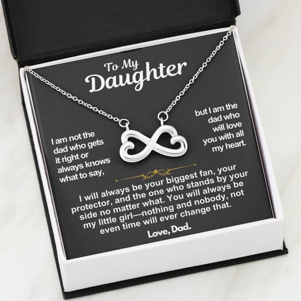 To My Daughter Infinite Love Necklace Gift