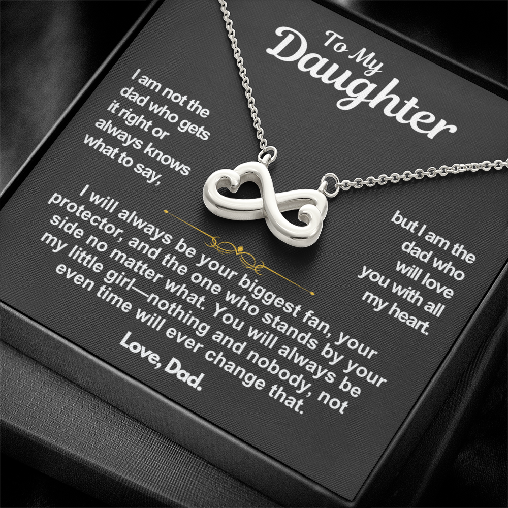 To My Daughter Infinite Love Necklace Gift