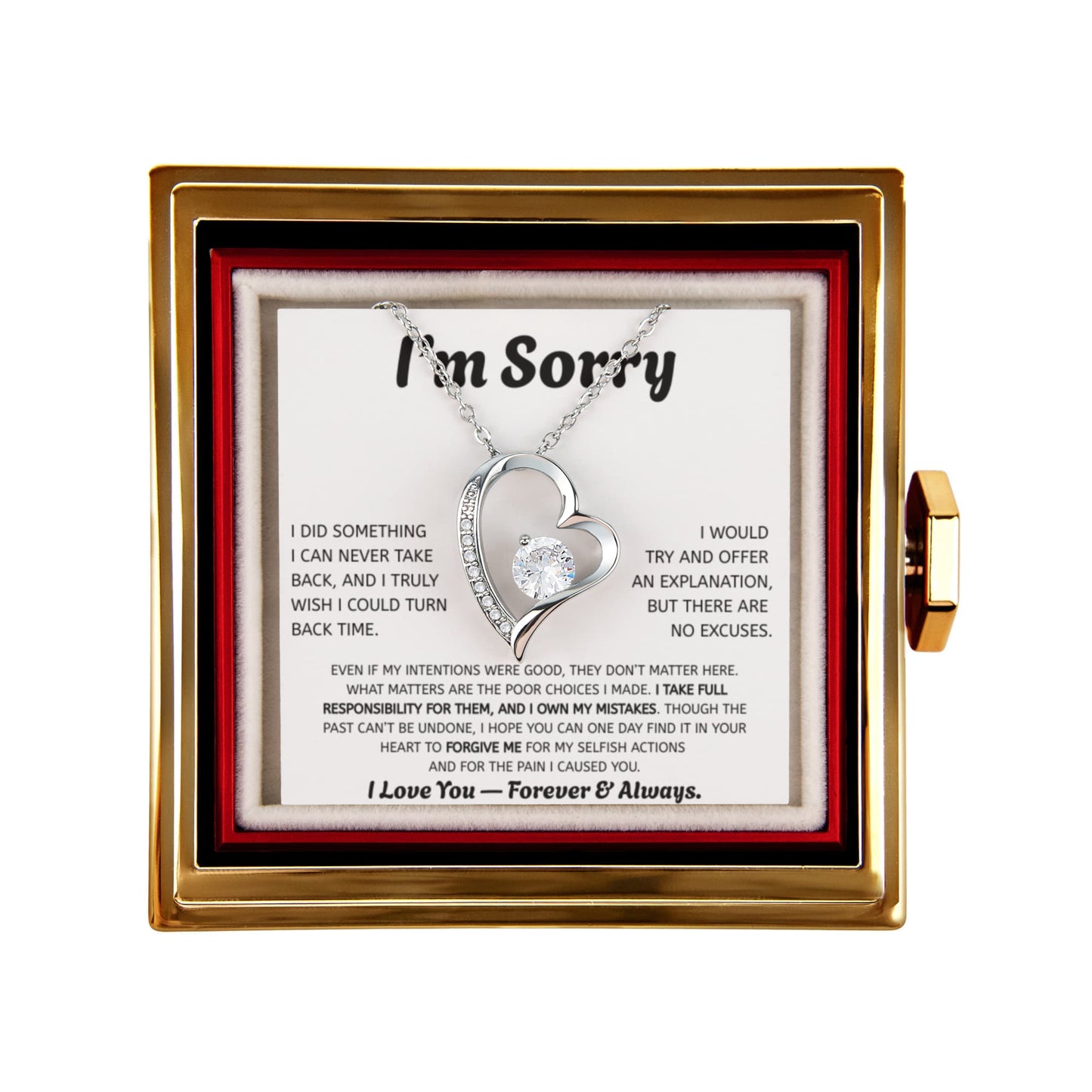 Forever Love Apology Necklace Gift