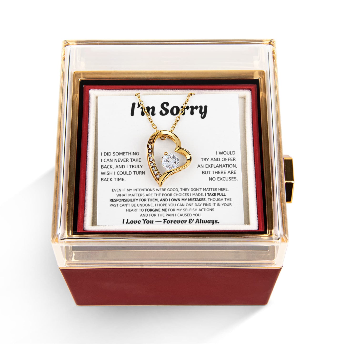 Forever Love Apology Necklace Gift