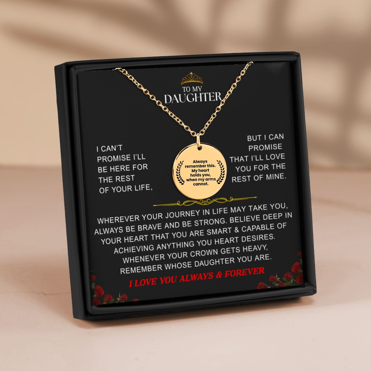 To My Daughter Remember Premium Necklace