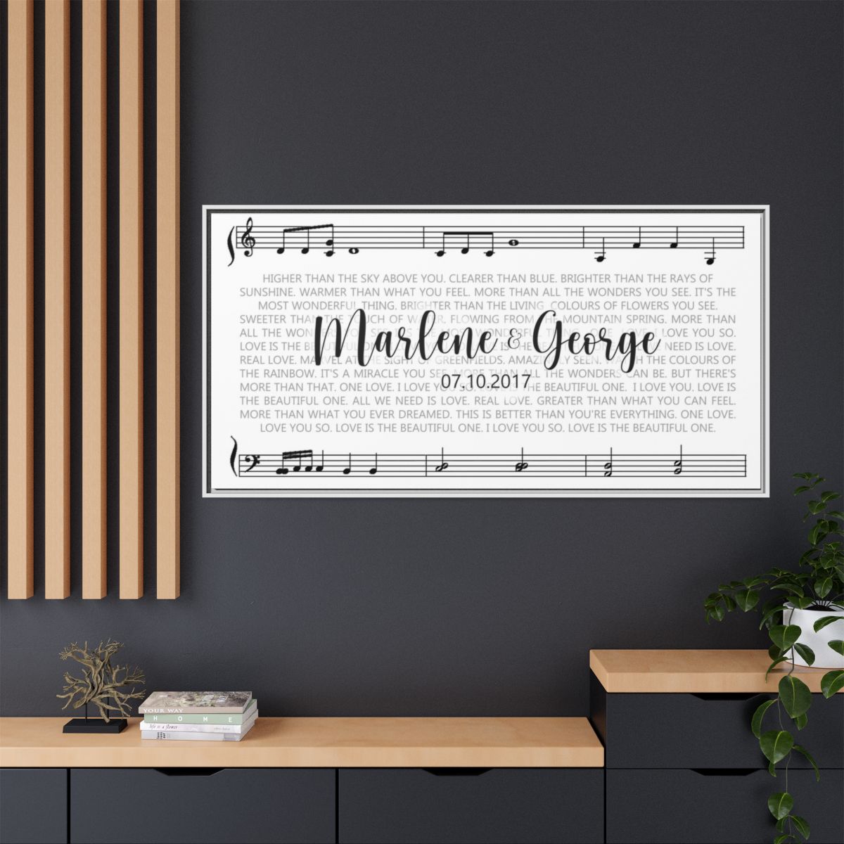 Theme Song Lyrics Personalized Canvas Wrap