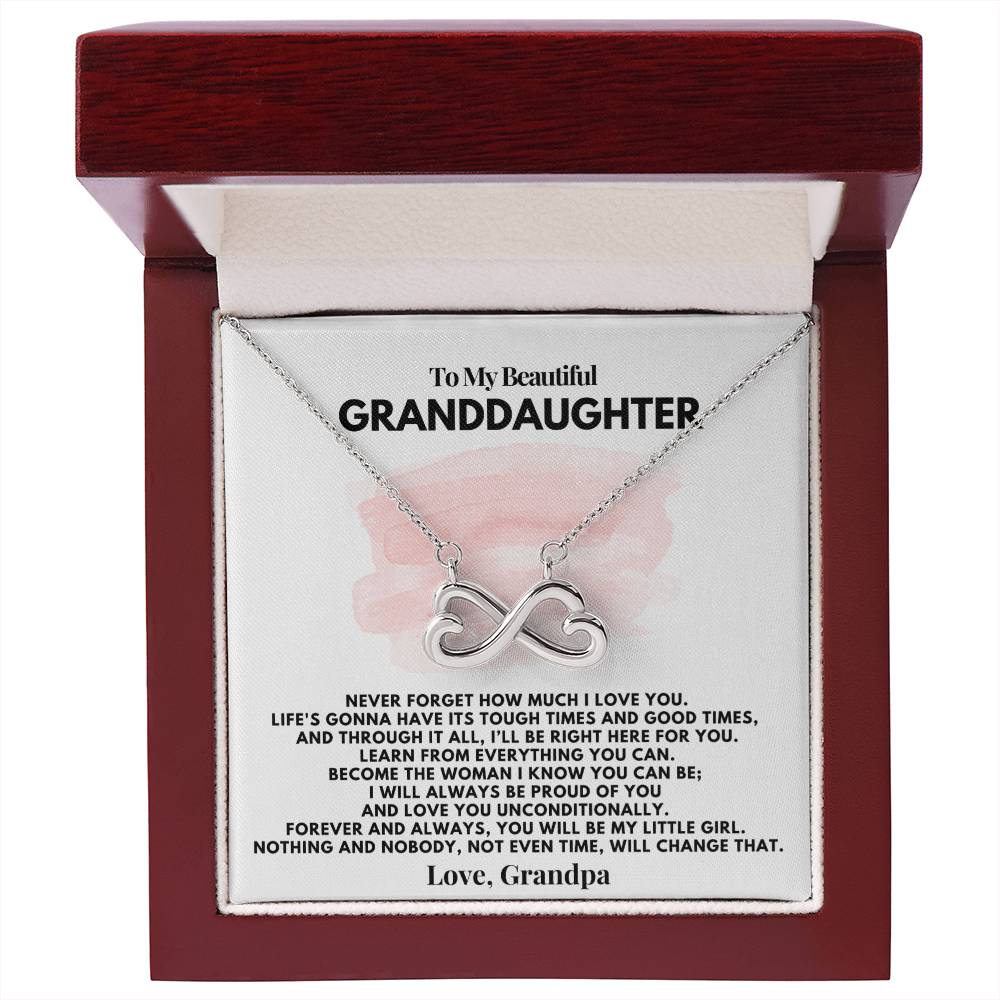 To My Granddaughter Never Forget Infinity Necklace