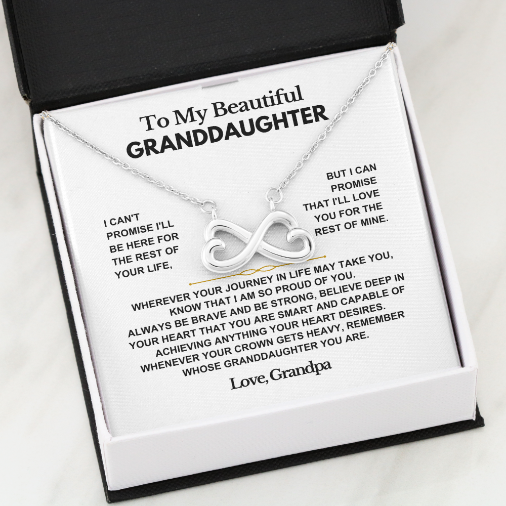 Granddaughter Infinity Hearts Gift Necklace