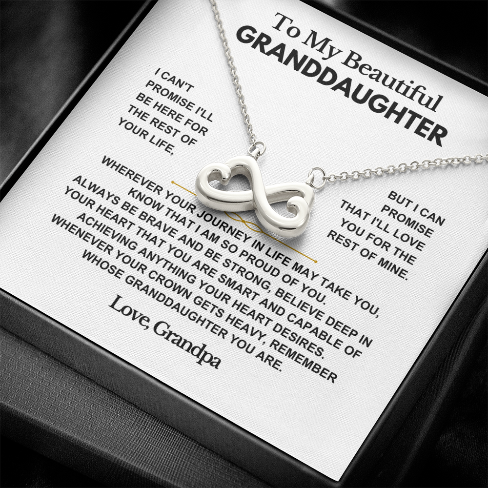 Granddaughter Infinity Hearts Gift Necklace