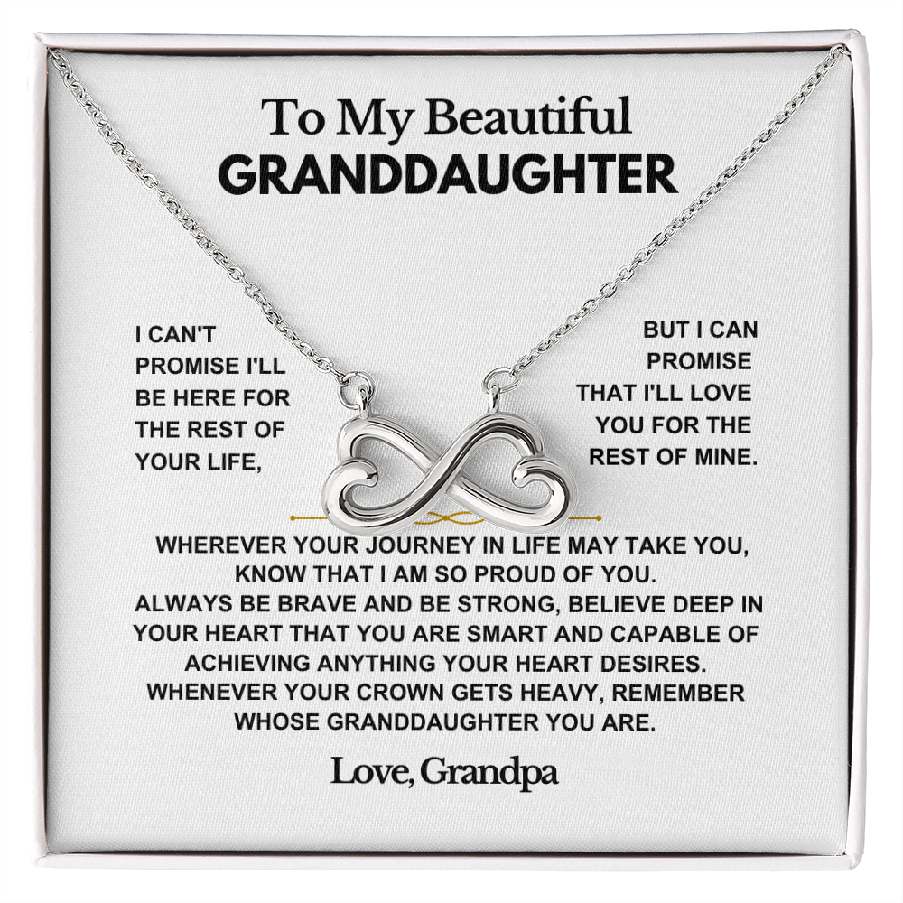 Granddaughter Infinity Hearts Gift Necklace