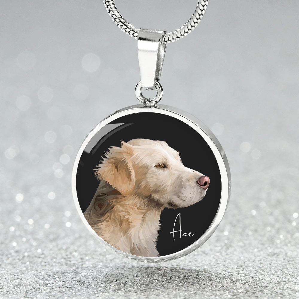 Pet Portrait on Necklace