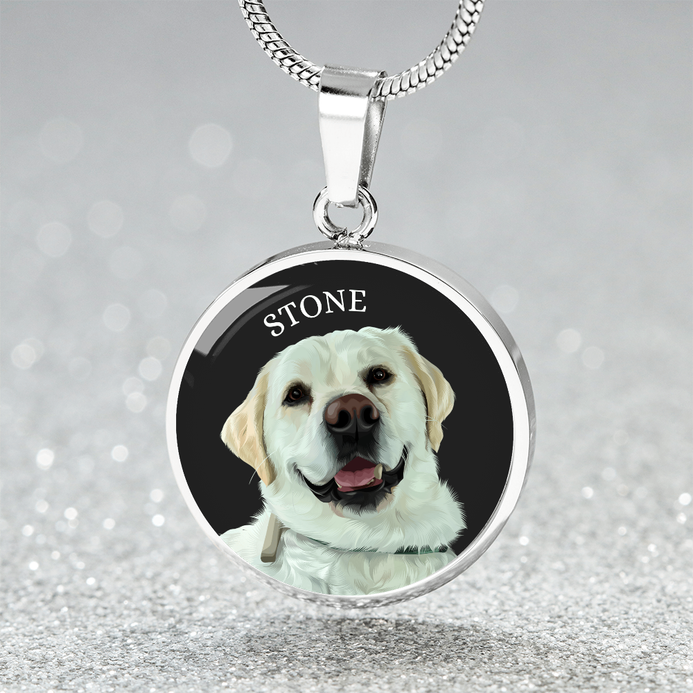 Pet Portrait on Necklace