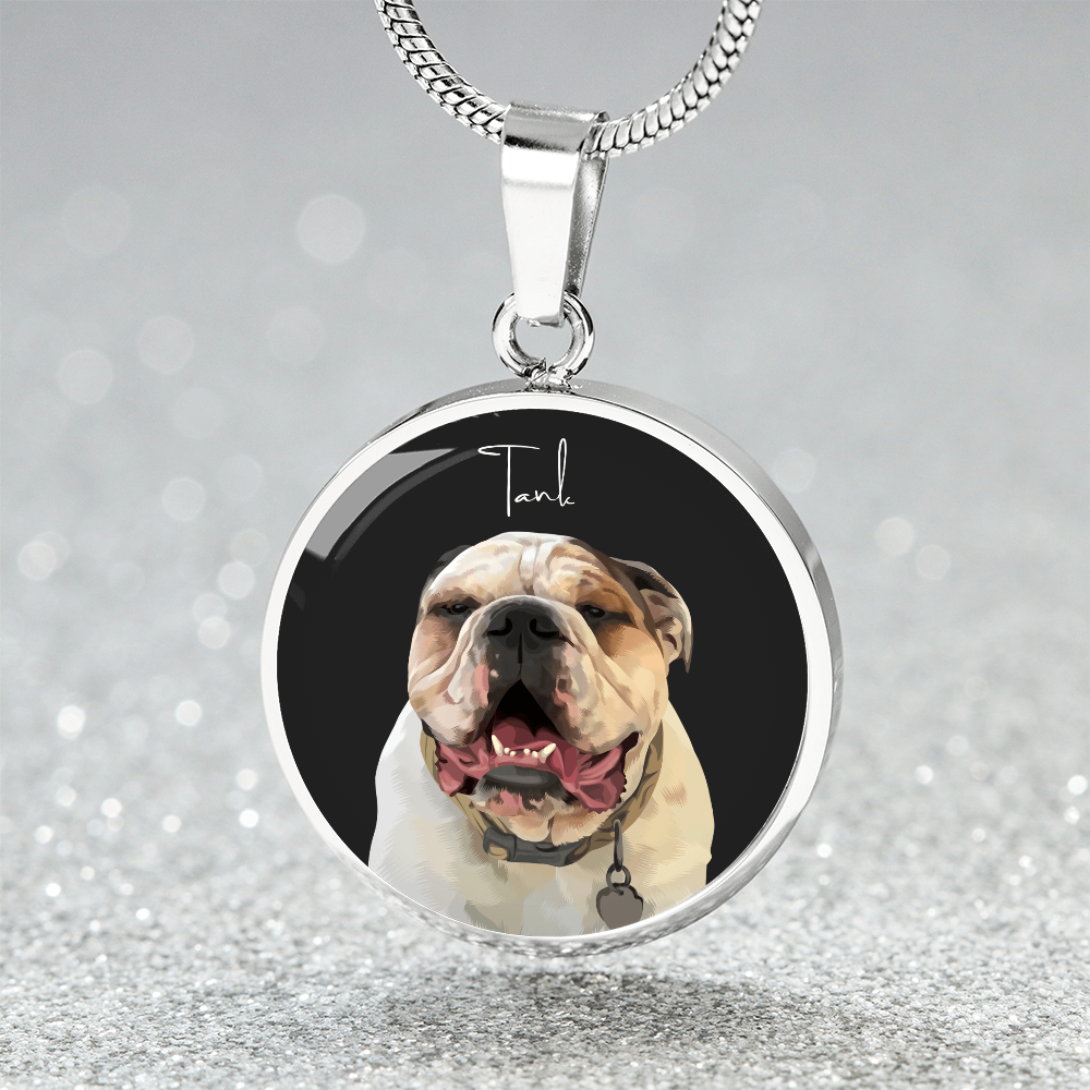 Pet Portrait on Necklace