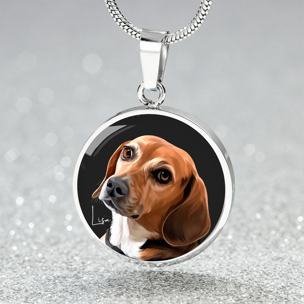 Pet Portrait on Necklace