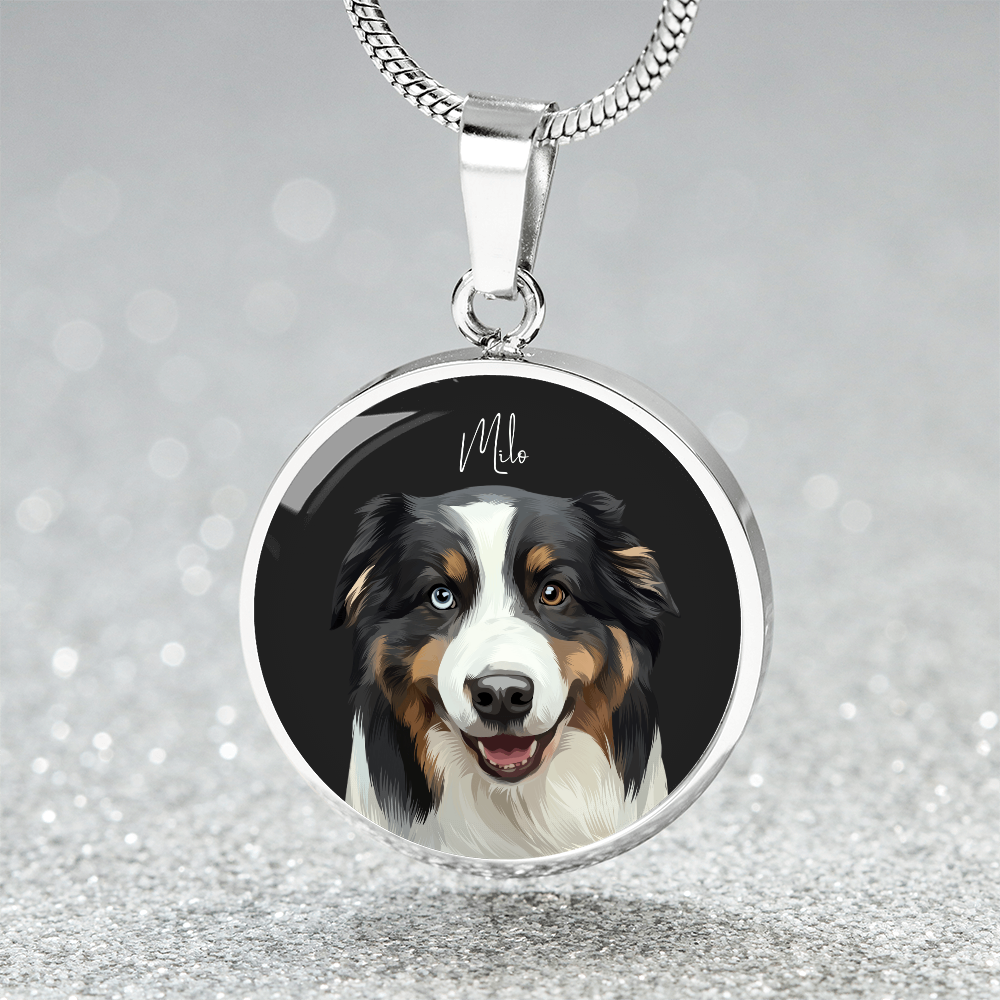 Pet Portrait on Necklace