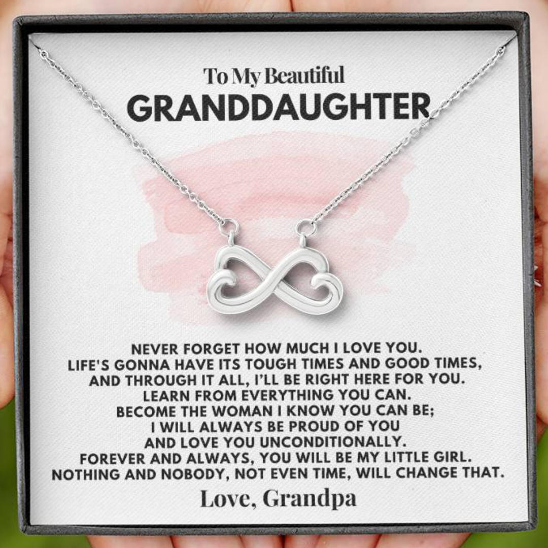 To My Granddaughter Never Forget Infinity Necklace