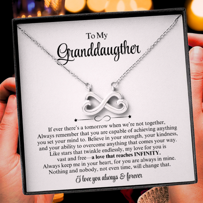 To My Granddaughter Endless Infinity Love Necklace - Vexa Style