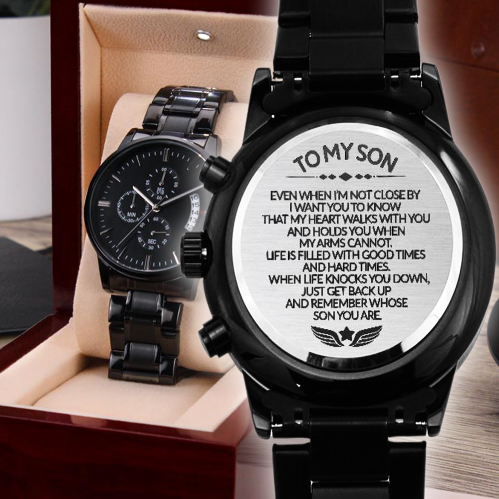 To My Son  Premium Love Letter Chronograph Watch Gift - Vexa Style