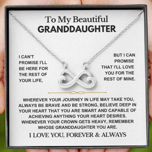 Granddaughter Infinity Hearts Gift Necklace