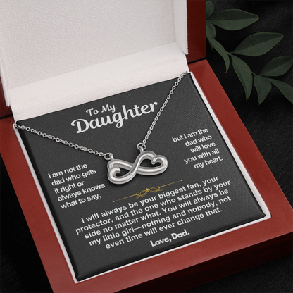 To My Daughter Infinite Love Necklace Gift
