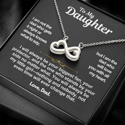 To My Daughter Infinite Love Necklace Gift
