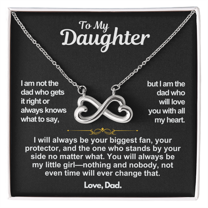 To My Daughter Infinite Love Necklace Gift