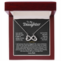 To My Daughter Infinite Love Necklace Gift