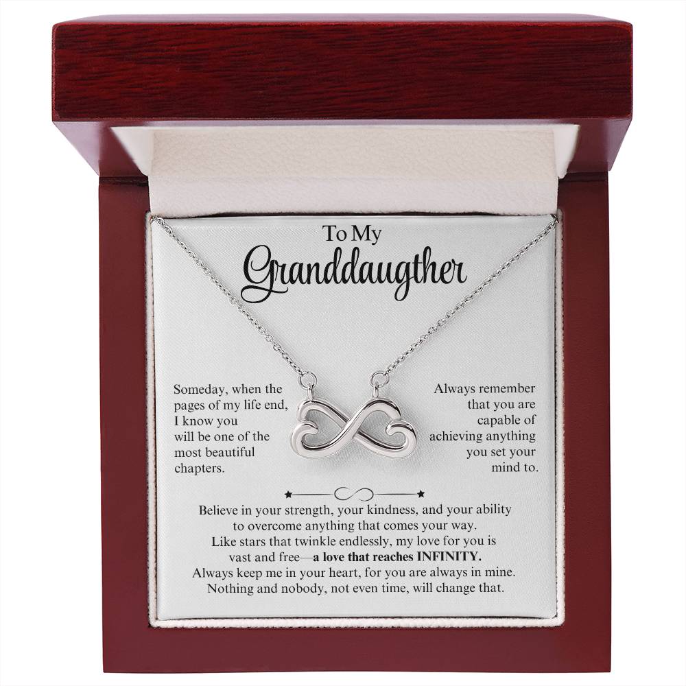 To My Granddaughter Endless Infinity Love Someday Necklace