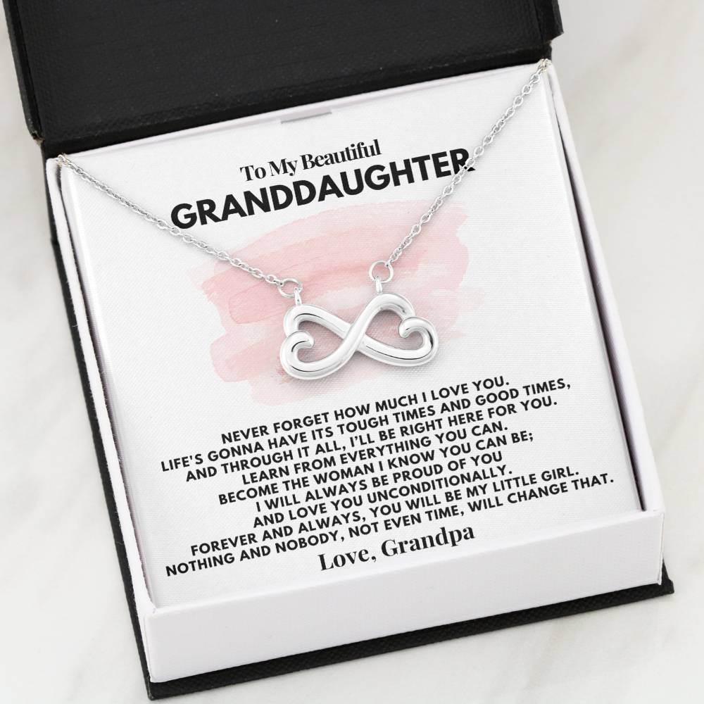 To My Granddaughter Never Forget Infinity Necklace