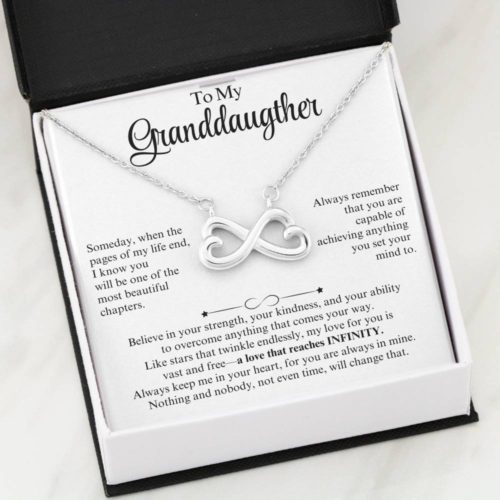 To My Granddaughter Endless Infinity Love Someday Necklace