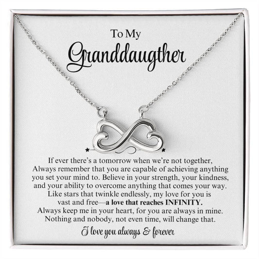 To My Granddaughter Endless Infinity Love Necklace