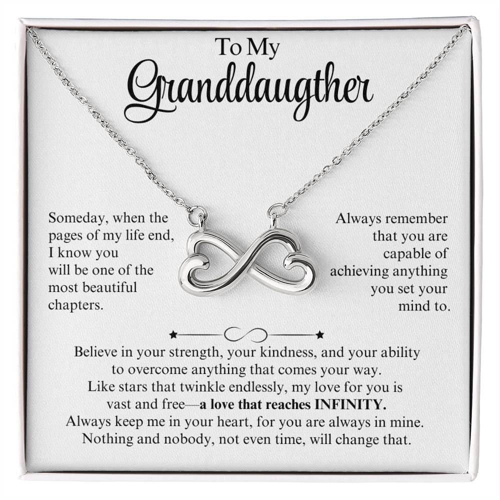 To My Granddaughter Endless Infinity Love Someday Necklace