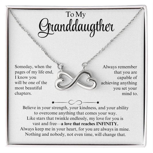 To My Granddaughter Endless Infinity Love Someday Necklace