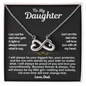 To My Daughter Infinite Love Necklace Gift