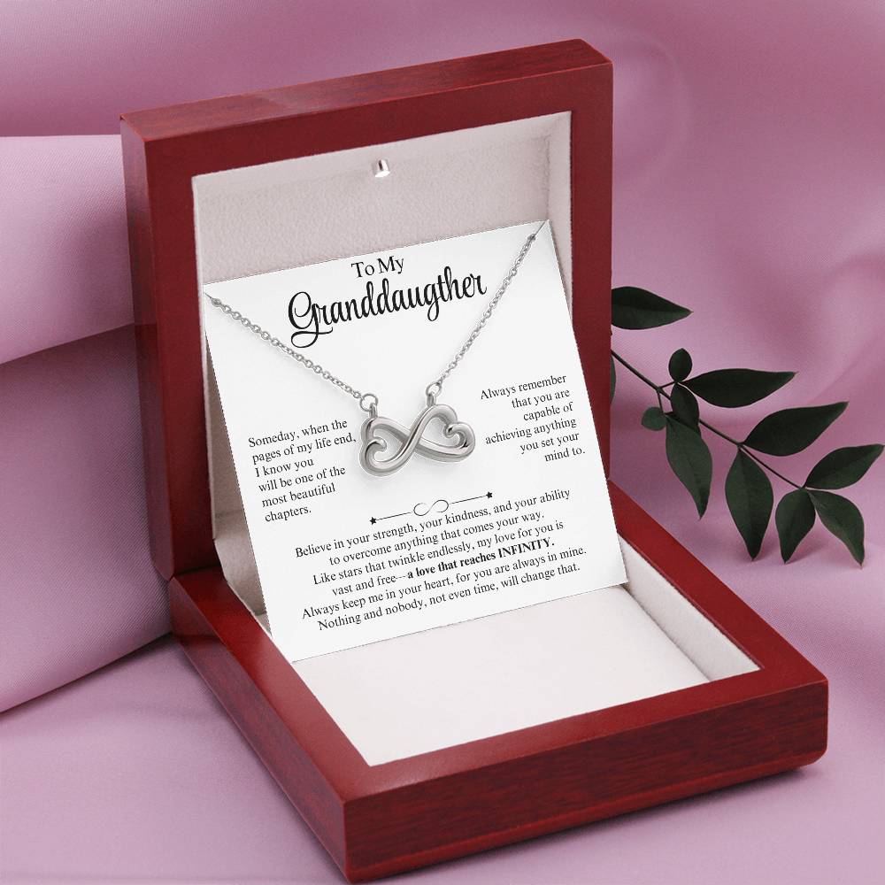 To My Granddaughter Endless Infinity Love Someday Necklace