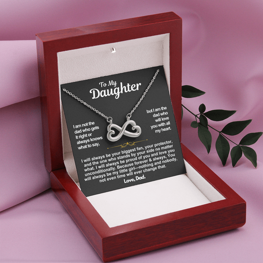 To My Daughter Infinite Love Necklace Gift