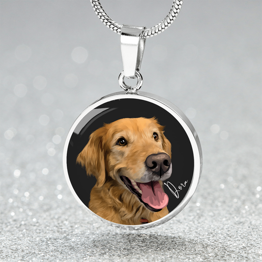 Pet Portrait on Necklace