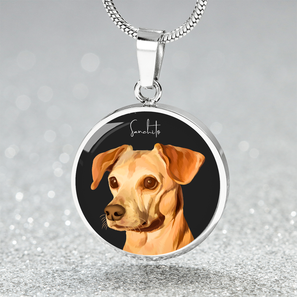 Pet Portrait on Necklace