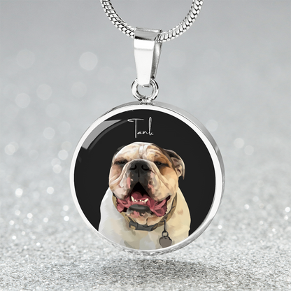 Pet Portrait on Necklace