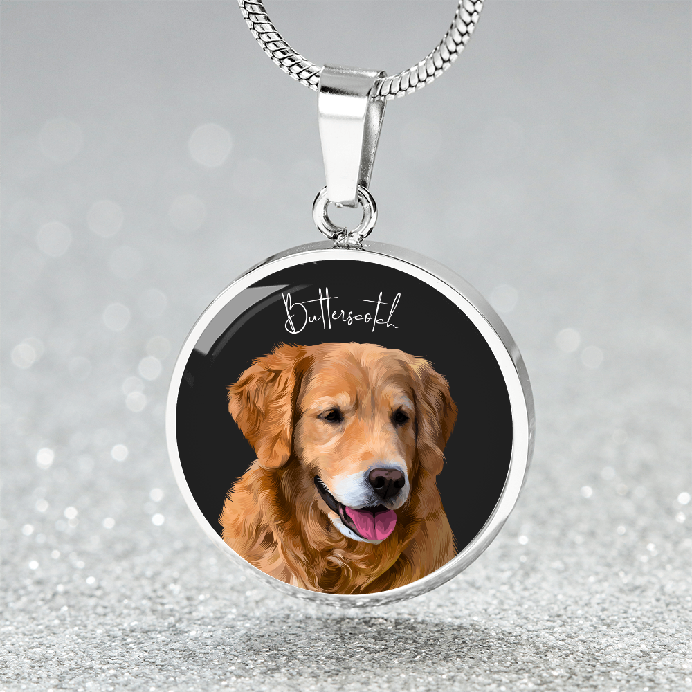 Pet Portrait on Necklace