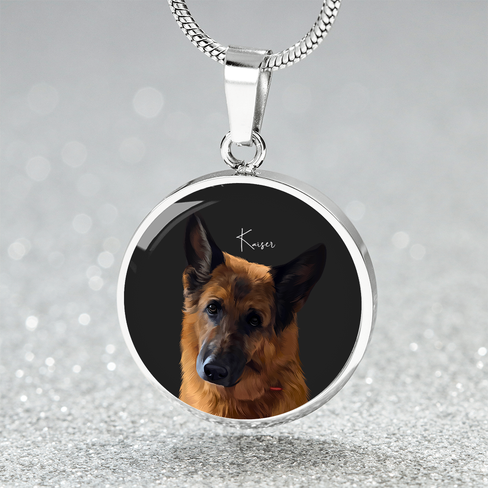 Pet Portrait on Necklace
